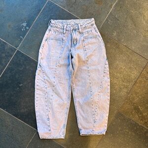 GAP Light Blue with pink over wash Kids horseshoe Jeans